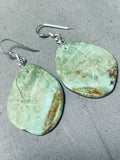 Native American Amazing Santo Domingo Royston Turquoise Sterling Silver Earrings-Nativo Arts