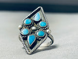 Important Vintage Native American Zuni Turquoise Sterling Silver Ring-Nativo Arts