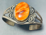 Stunning Native American Navajo Spiny Oyster Sterling Silver Bracelet-Nativo Arts