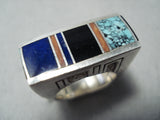 One Of The Best Vintage Native American Navajo Ray Tracey Turquoise Sterling Silver Ring-Nativo Arts