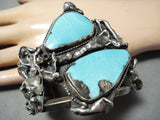 Best Heavy Vintage Native American Navajo Turquoise Sterling Silver Slag Bracelet-Nativo Arts