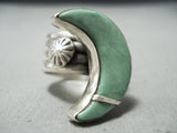 Half Moon Navajo Royston Turquoise Sterling Silver Ring Native American-Nativo Arts