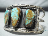 Rare Vintage Native American Navajo Royston Turquoise Sterling Silver Bracelet Old-Nativo Arts