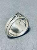 Important Vintage Native American Navajo Turquoise Sterling Silver Ring-Nativo Arts