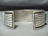 Important Vintage Native American Navajo Guild Turquoise Sterling Silver Bracelet-Nativo Arts