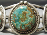 Superior Vintage Native American Navajo Royston Turquoise Sterling Silver Bracelet Old-Nativo Arts