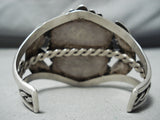 Colossal Vintage Native American Navajo #8 Turquoise Sterling Silver Bracelet-Nativo Arts