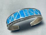 Beautiful Native American Navajo Denim Lapis Sterling Silver Bracelet-Nativo Arts