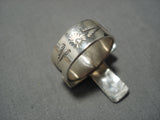 Amazing Vintage Navajo Cross Sterling Silver Native American Ring Old-Nativo Arts