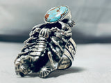 Striking San Felipe Red Mountain Turquoise Sterling Silver Scorpion Ring-Nativo Arts
