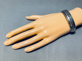 Authentic Vintage Native American Navajo Thomas Singer Sterling Silver Bracelet-Nativo Arts