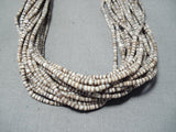 Native American One Of The Best Ever Vintage Santo Domingo Heishi Sterling Silver Necklace-Nativo Arts