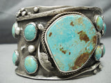 One Of The Best Vintage Native American Navajo Royston Turquoise Sterling Silver Bracelet-Nativo Arts