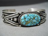 Sensational Vintage Native American Navajo Spiderweb Turquoise Sterling Silver Bracelet-Nativo Arts