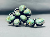 One Of The Best Native American Navajo Carico Lake Turquoise Sterling Silver Dragonfly Ring-Nativo Arts