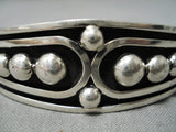 Important Navajo President Jon Nez Sterling Silver Native American Bracelet-Nativo Arts