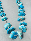 Traditional 93 Grams Vintage Native American Navajo Old Kingman Turquoise Heishi Necklace-Nativo Arts