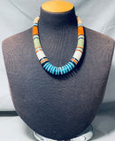 Native American Marvelous Vintage Santo Domingo Turquoise Pipestone Serpentine Jet Necklace-Nativo Arts