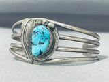 Important Vintage Native American Navajo Morenci Turquoise Sterling Silver Bracelet-Nativo Arts