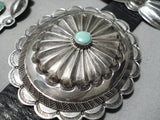 Early Museum Vintage Native American Navajo Royston Turquoise Sterling Silver Concho Belt-Nativo Arts