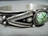 Native American One Of The Best Albert Jake Carico Lake Turquoise Sterling Silver Bracelet-Nativo Arts