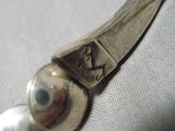 One Of The Best Hand Tooled Flat Bead Sterling Silver Native American Navajo Vintage Necklace-Nativo Arts