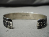 Important Darrell Cadman Vintage Native American Navajo Sterling Silver Bracelet-Nativo Arts