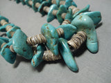 Exquisite Vintage Navajo Native American Turquoise Sterling Silver Necklace-Nativo Arts