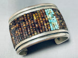 100 Gram Museum Vintage Native American Navajo Turquoise Heishi Sterling Silver Bracelet Old-Nativo Arts