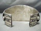 One Of Biggest Heavy Vintage Native American Navajo Morenci Turquoise Sterling Silver Bracelet-Nativo Arts
