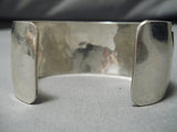 Magnificent Vintage Native American Navajo Clyde Begay Sterling Silver Bracelet Cuff-Nativo Arts