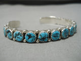 Exquisite Vintage Native American Navajo Sterling Silver Turquoise Bracelet-Nativo Arts