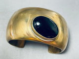 Native American Orville Tsinnie Hard Workmanship Rare Jet Bracelet Cuff-Nativo Arts