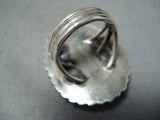 Incredible Navajo Green Kingman Turquoise Sterling Silver Ring Native American-Nativo Arts