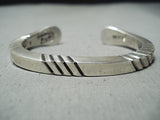 Authentic Orville Tsinnie Vintage Native American Navajo Sterling Silver Bracelet-Nativo Arts