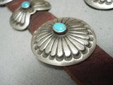 Important Cal Martinez Vintage Native American Navajo Turquoise Sterling Silver Concho Belt-Nativo Arts