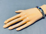 Important Vintage Native American Navajo Ray Tracey Turquoise Sterling Silver Bracelet-Nativo Arts