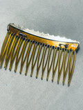 Marvelous Vintage Native American Navajo Kingman Turquoise Sterling Silver Hair Comb-Nativo Arts