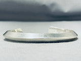 Signed Al Toadacheene Vintage Native American Navajo Sterling Silver Bracelet-Nativo Arts