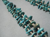 Striking Double Strand Vintage Navajo Native American Turquoise Heishi Necklace-Nativo Arts