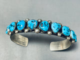 Striking Native American Navajo Sleeping Beauty Turquoise Sterling Silver Signed Bracelet-Nativo Arts