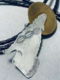 Fabulous Native American Navajo Sterling Silver Coyote Bolo-Nativo Arts