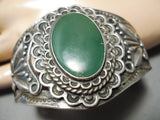 Early Vintage Native American Navajo Cerrillos Turquoise Sterling Silver Bracelet Cuff Old-Nativo Arts