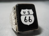 Important Cal Desson Navajo Route 66 Sterling Silver Native American Ring-Nativo Arts