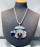 Native American Huge Southwest Turquoise Coral Huge Sterling Silver Necklace-Nativo Arts