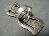 One Of The Most Unique Native American Navajo Sterling Silver Huge Ring!-Nativo Arts