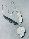 Important Vintage Native American Navajo Charoite Sterling Silver Necklace-Nativo Arts