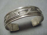 Signed Vintage Hopi Native American Sterling Silver Bracelet-Nativo Arts
