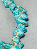 Native American 307 Grams Vintage Navajo Turquoise Nugget Heishi Necklace Old-Nativo Arts