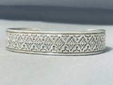 60+ Gram Highly Detailed Native American Navajo Sterling Silver Bracelet-Nativo Arts